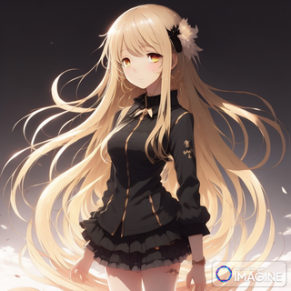 Anime Girl in a Lolita Outfit