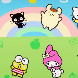 Cute Sanrio Rainbow Desktop Wallpaper