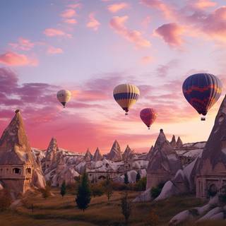 Majestic Sunset Flight over Cappadocia