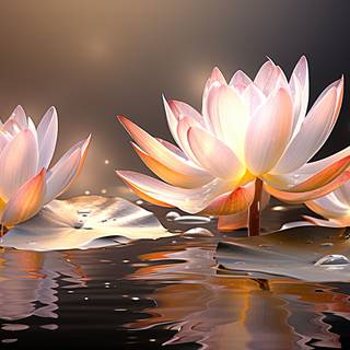 Glistening Beauty of Water Lilies