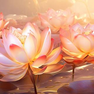 Glistening Beauty of Water Lilies