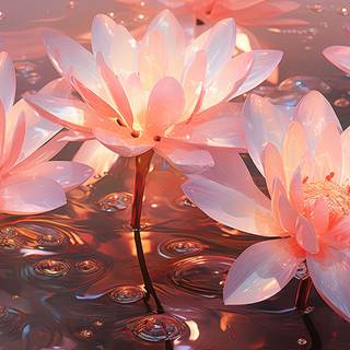 Glistening Beauty of Water Lilies
