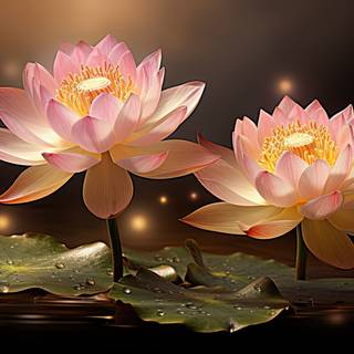 Glistening Beauty of Water Lilies