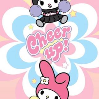 kuromi and my melody cheer up wallpaper