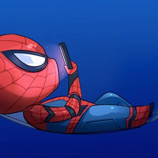 Spiderman chilling