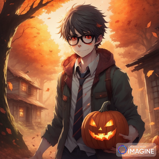 Spooky Season Anime Boy