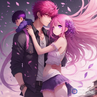 Cute Pink Haired Anime Family