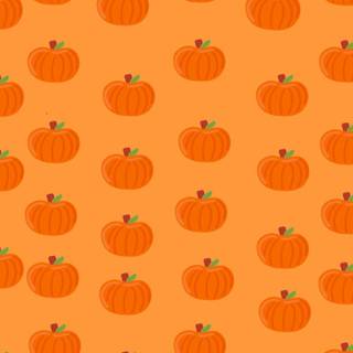 Halloween (Orange Backround with Pumpkins)
