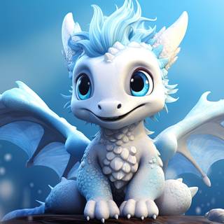 Dragon Street Art in Cute Style