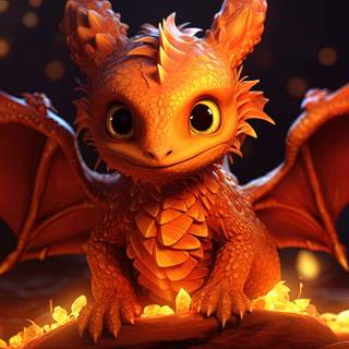 Dragon Street Art in Cute Style