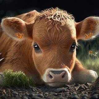 Baby Cow Wallpaper