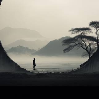 Serene Chinese Village Landscape