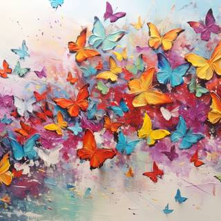Pastel Dreams A Colorful Butterfly Symphony