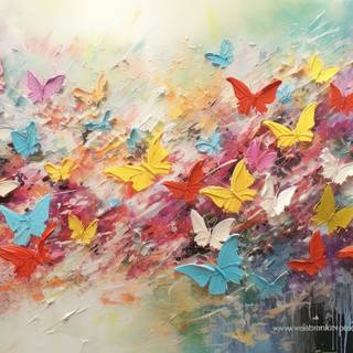 Pastel Dreams A Colorful Butterfly Symphony