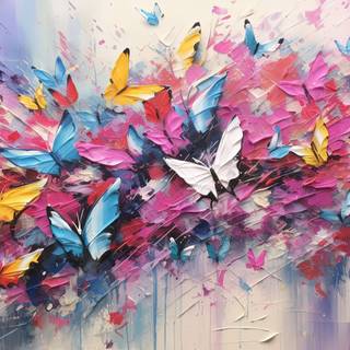 Pastel Dreams A Colorful Butterfly Symphony