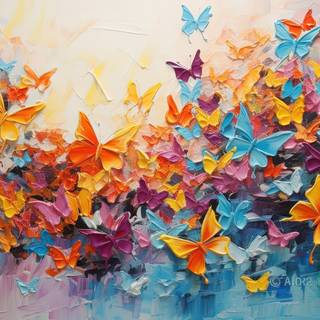 Pastel Dreams A Colorful Butterfly Symphony