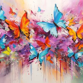 Pastel Dreams A Colorful Butterfly Symphony