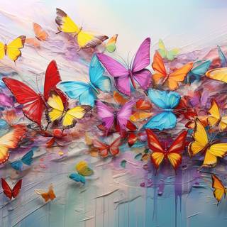 Pastel Dreams A Colorful Butterfly Symphony