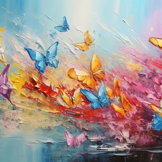 Pastel Dreams A Colorful Butterfly Symphony