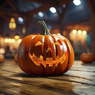 Glowing Harvest Moon