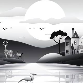 African Villages in Monochrome