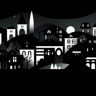 African Villages in Monochrome