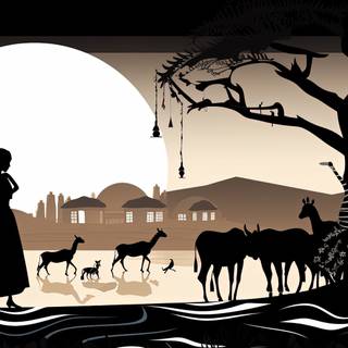 African Villages in Monochrome