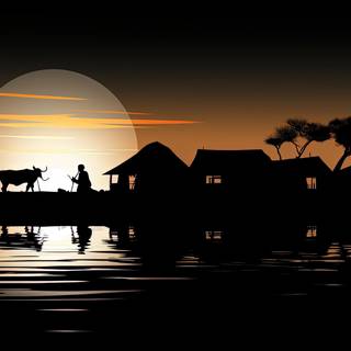 African Villages in Monochrome