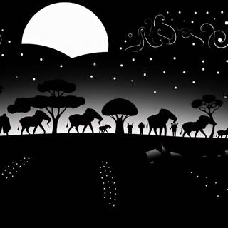 African Villages in Monochrome
