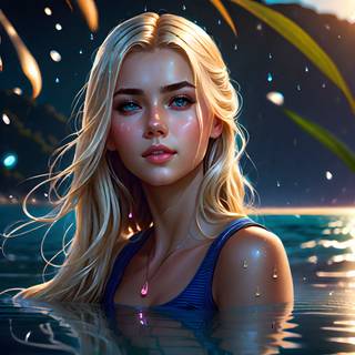 Beautiful Girl Underwater
