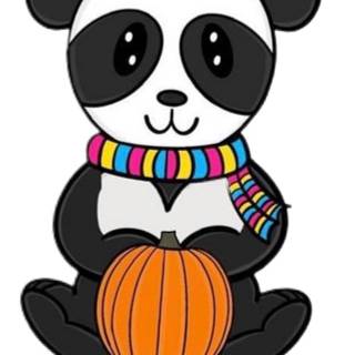 panda with a pan scarf :)