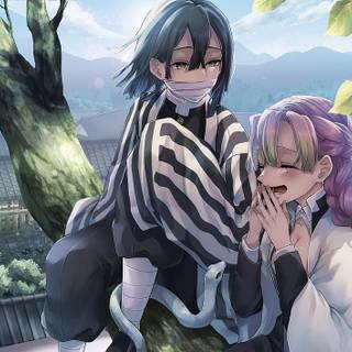 Mitsuri Kanroji and Obanai Iguro