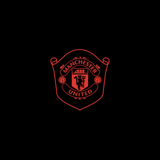 Black and red man utd logo