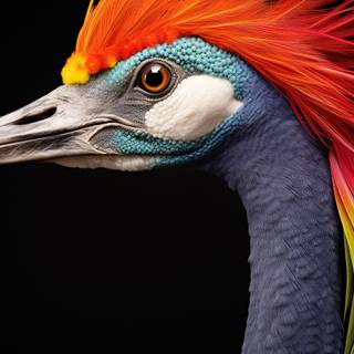 Vibrant Feathers in the Sky