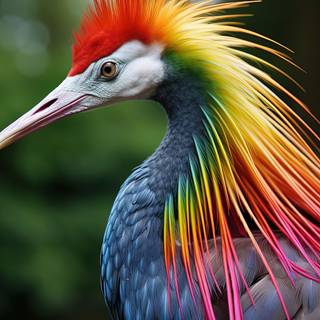 Vibrant Feathers in the Sky