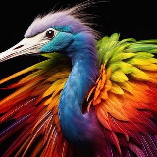 Vibrant Feathers in the Sky