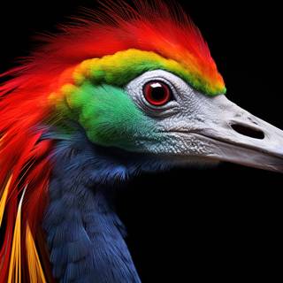 Vibrant Feathers in the Sky