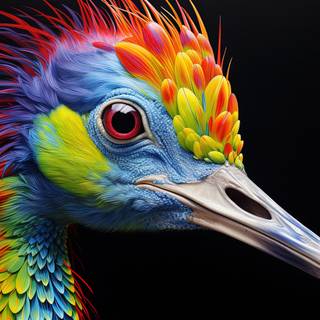 Vibrant Feathers in the Sky