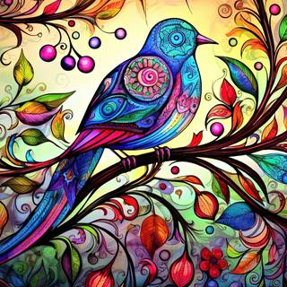 Enchanting Nightingale Tapestry