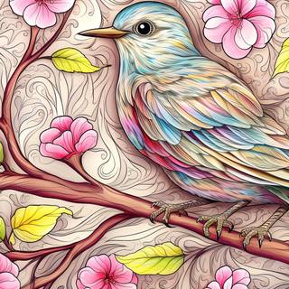 Enchanting Nightingale Tapestry