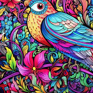 Enchanting Nightingale Tapestry