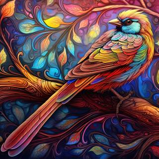 Enchanting Nightingale Tapestry