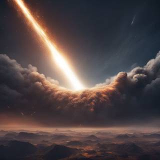 lazer beam in the sky, 4k wallepaper