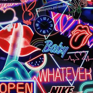 Nike neon wallpaper