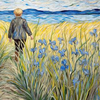 Wandering through Iris Fields