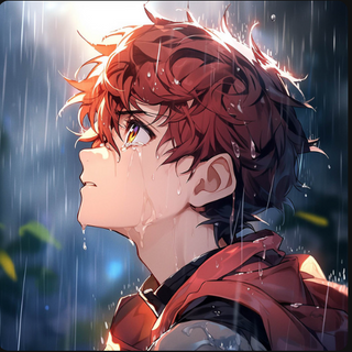 Crying with the rain