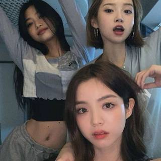 me and mi-chan and her friend Nari