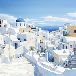 Serene Santorini Village