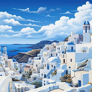 Serene Santorini Village