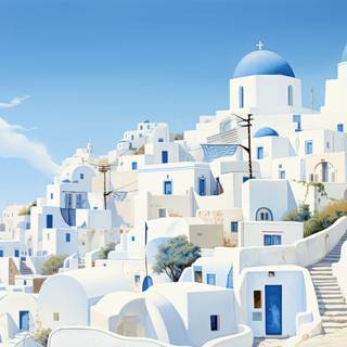 Serene Santorini Village